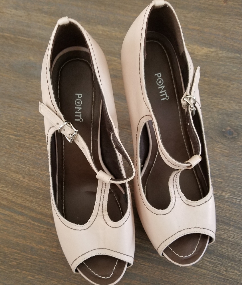 Ponti size 9 sexy blush pink heels